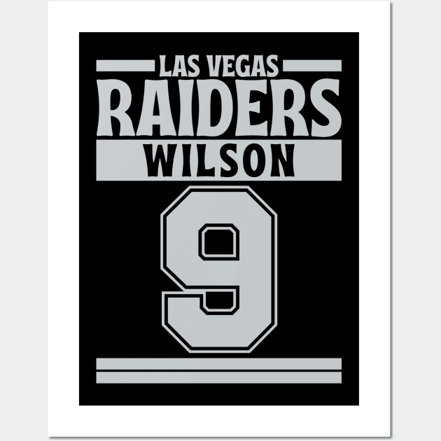 Las Vegas Raiders Wilson 9 Edition 3 Wall Art by Astronaut.co